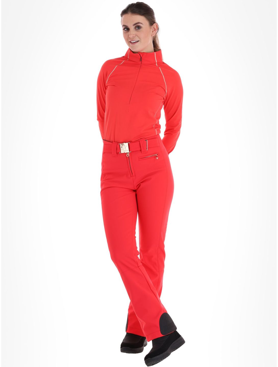 High Society, Lia pantalon de ski en softshell femmes Red rouge 