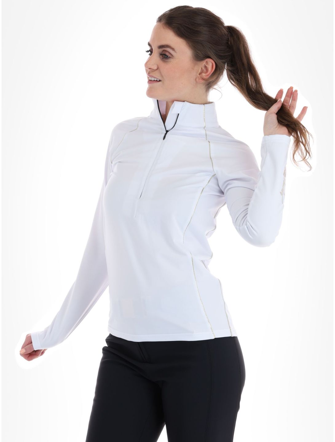 High Society, Rory pull de ski femmes White blanc 