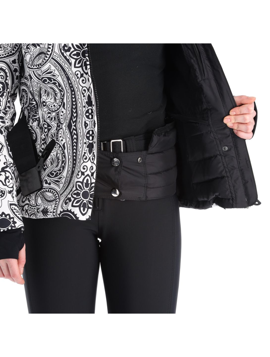 High Society, Elea veste de ski femmes paisley print noir 