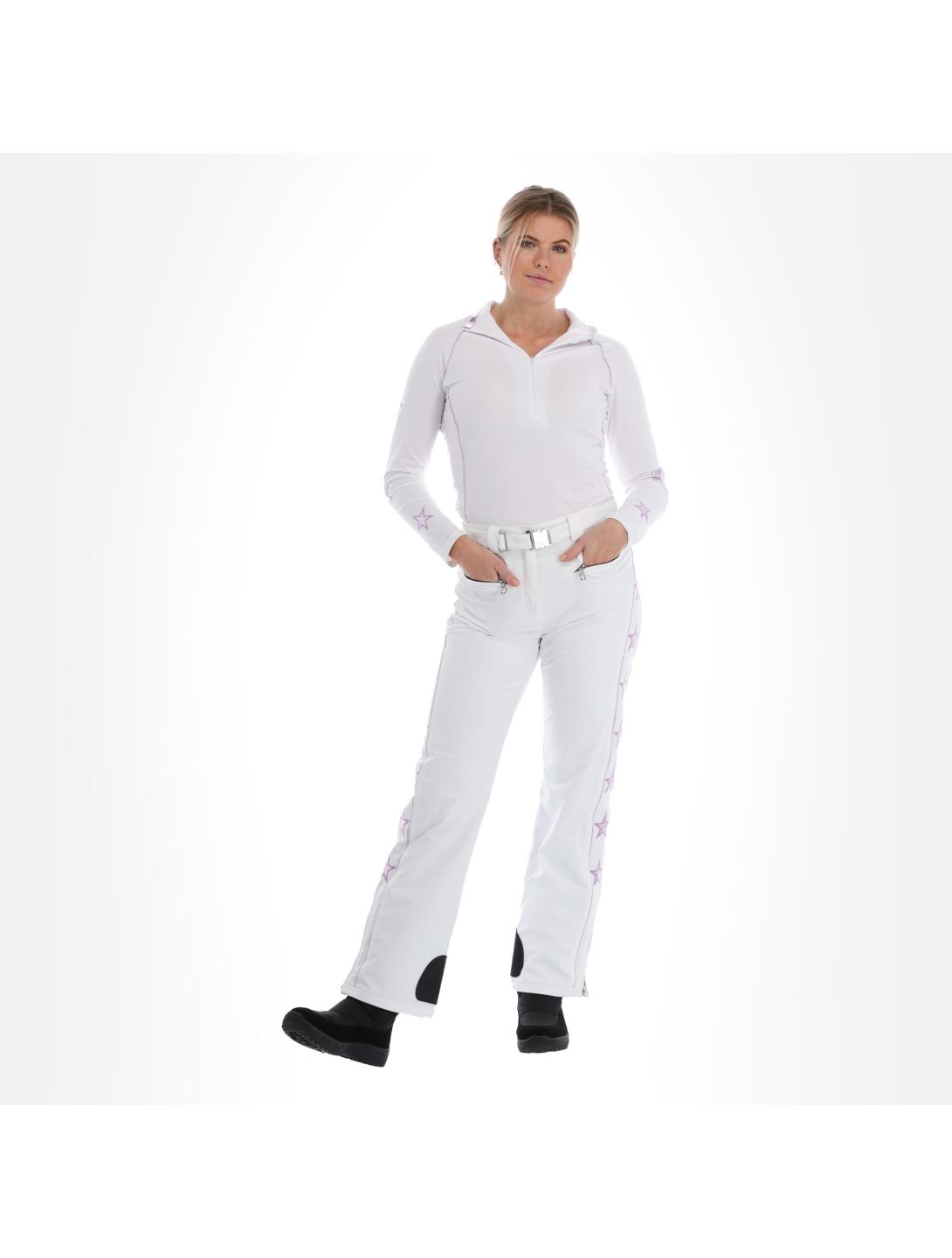 High Society, Jil pantalon de ski femmes lila blanc, violet 