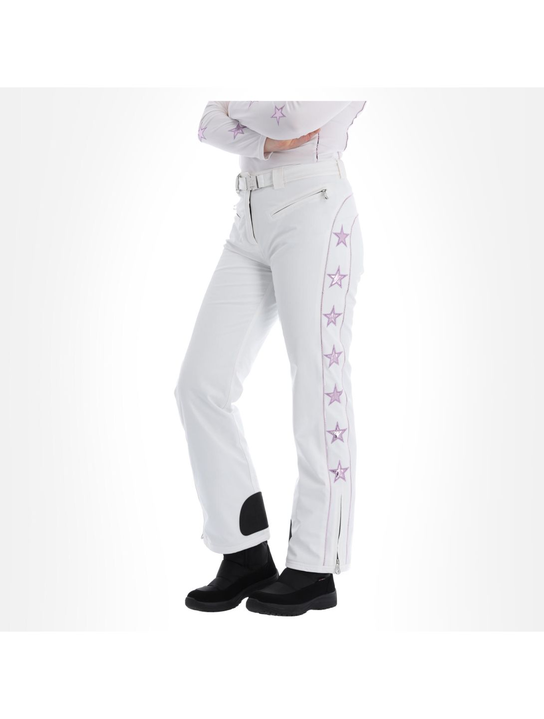 High Society, Jil pantalon de ski femmes lila blanc, violet 