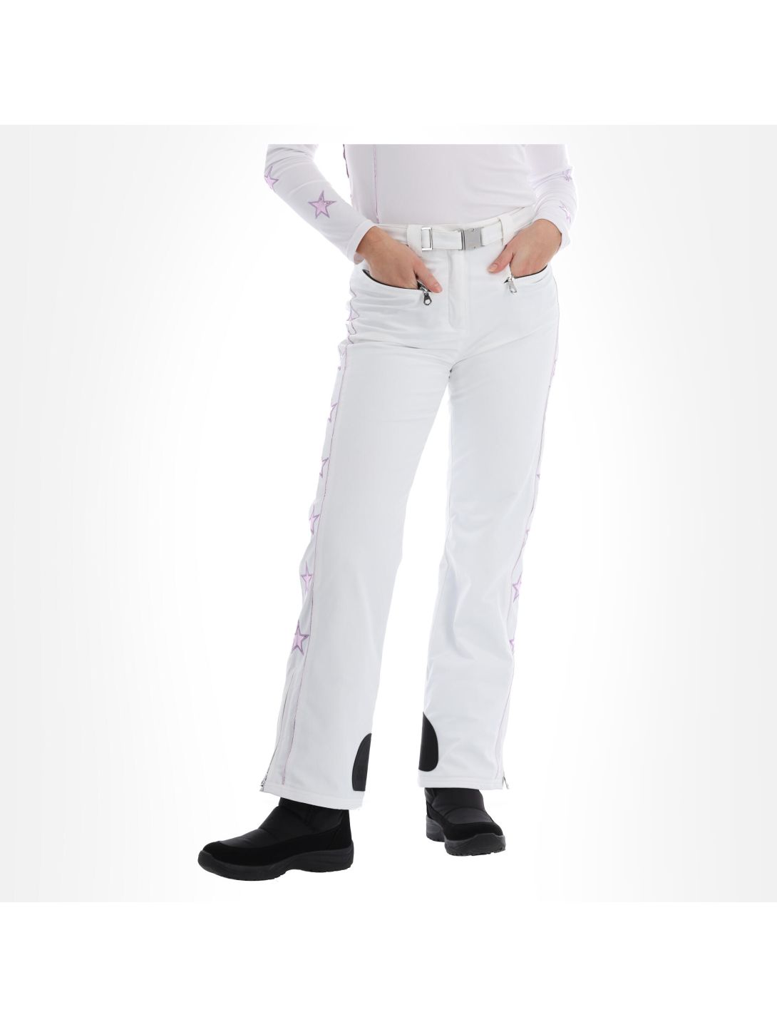 High Society, Jil pantalon de ski femmes lila blanc, violet 