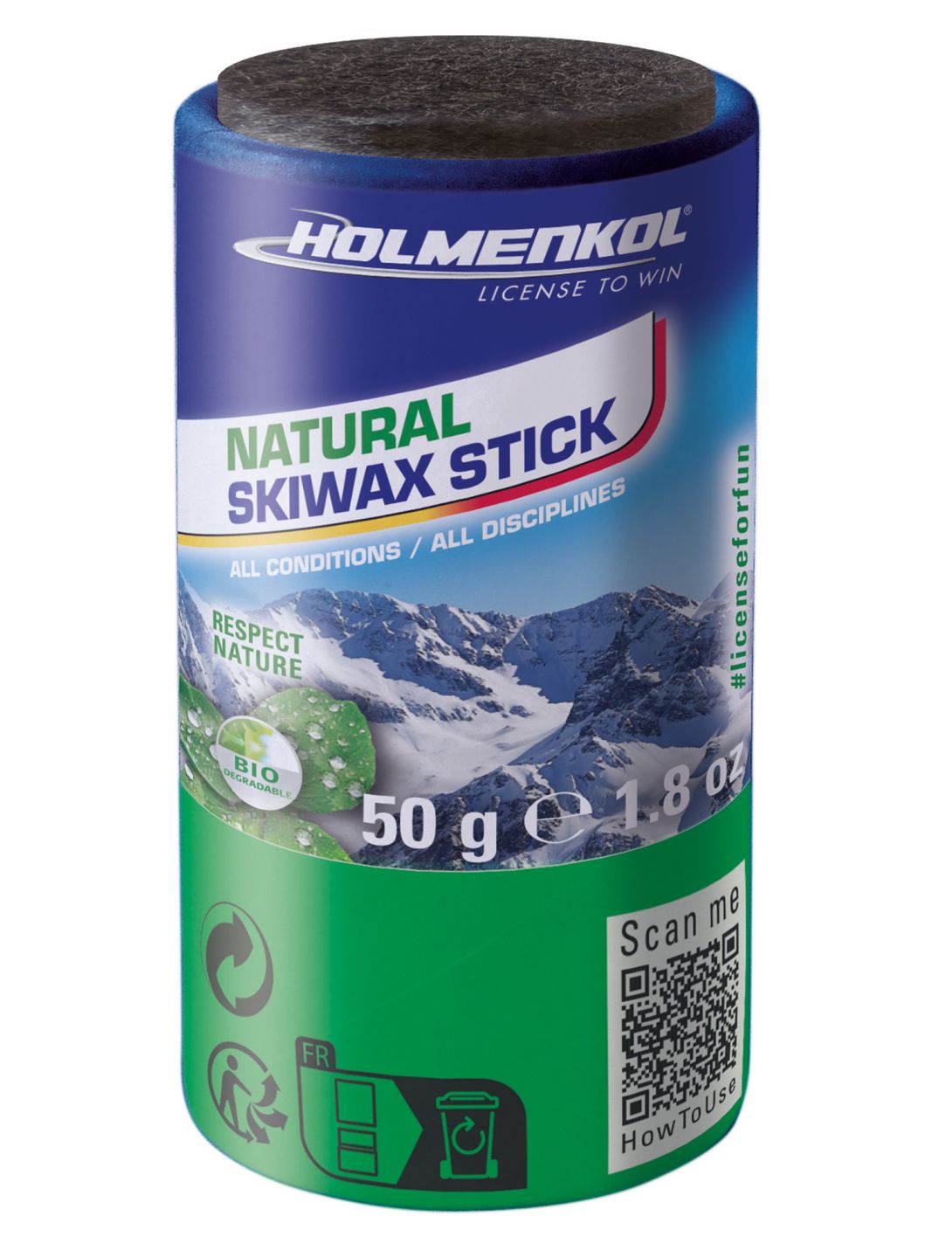 Holmenkol, Natural Skiwax Stick 50g produit d'entretien unisexe 