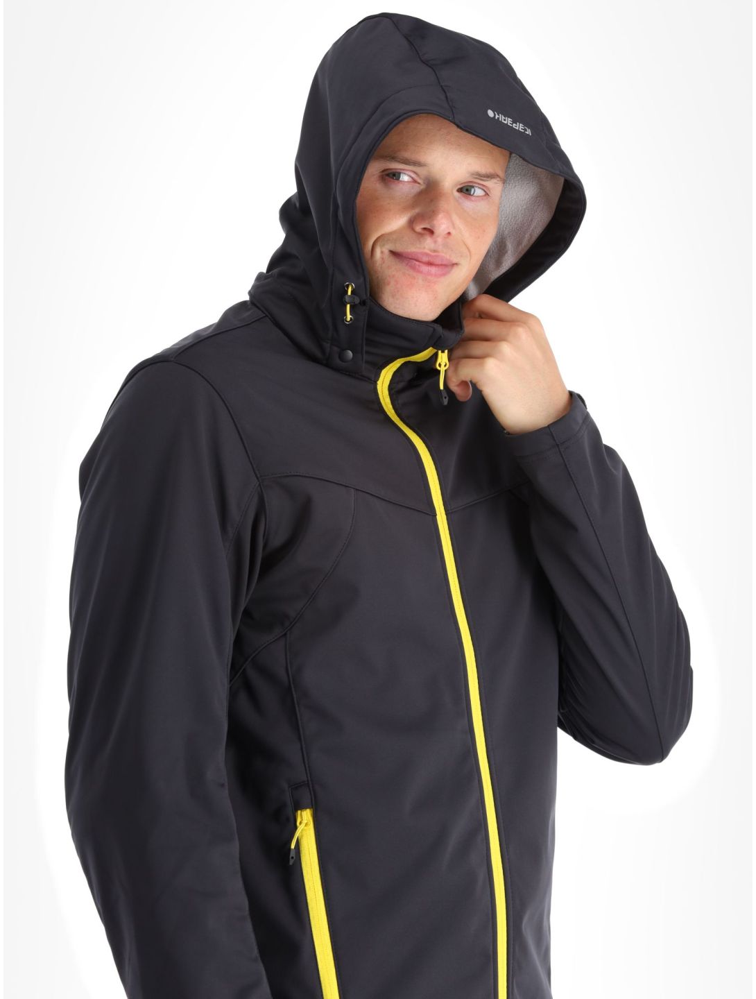 Icepeak, Biggs veste de ski softshell hommes anthracite gris 