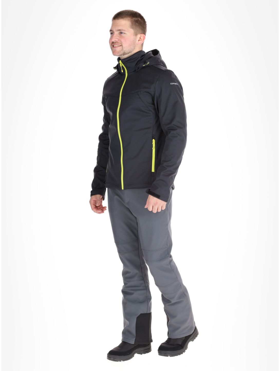 Icepeak, Biggs veste de ski softshell hommes Anthracite gris 