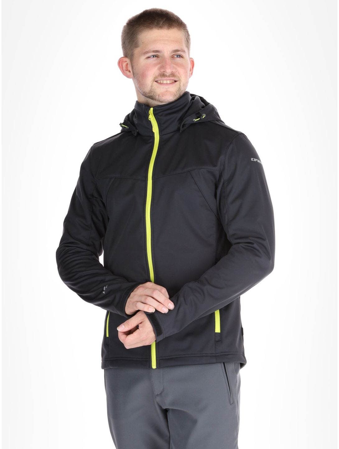 Icepeak, Biggs veste de ski softshell hommes Anthracite gris 