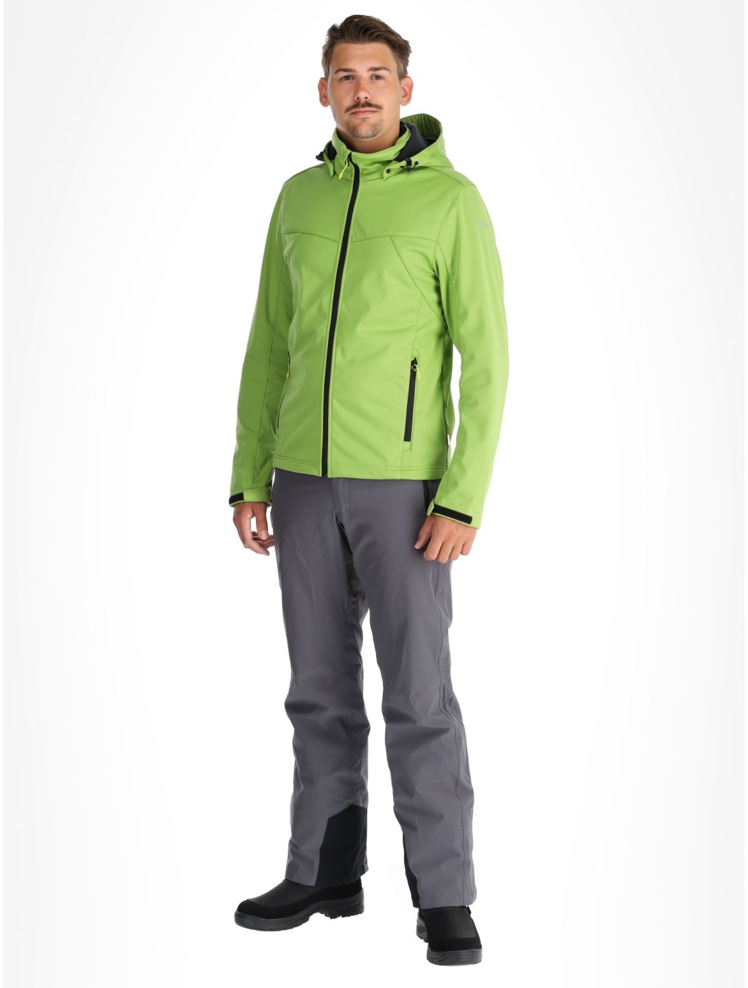 Icepeak, Biggs veste de ski softshell hommes Asparagus vert 