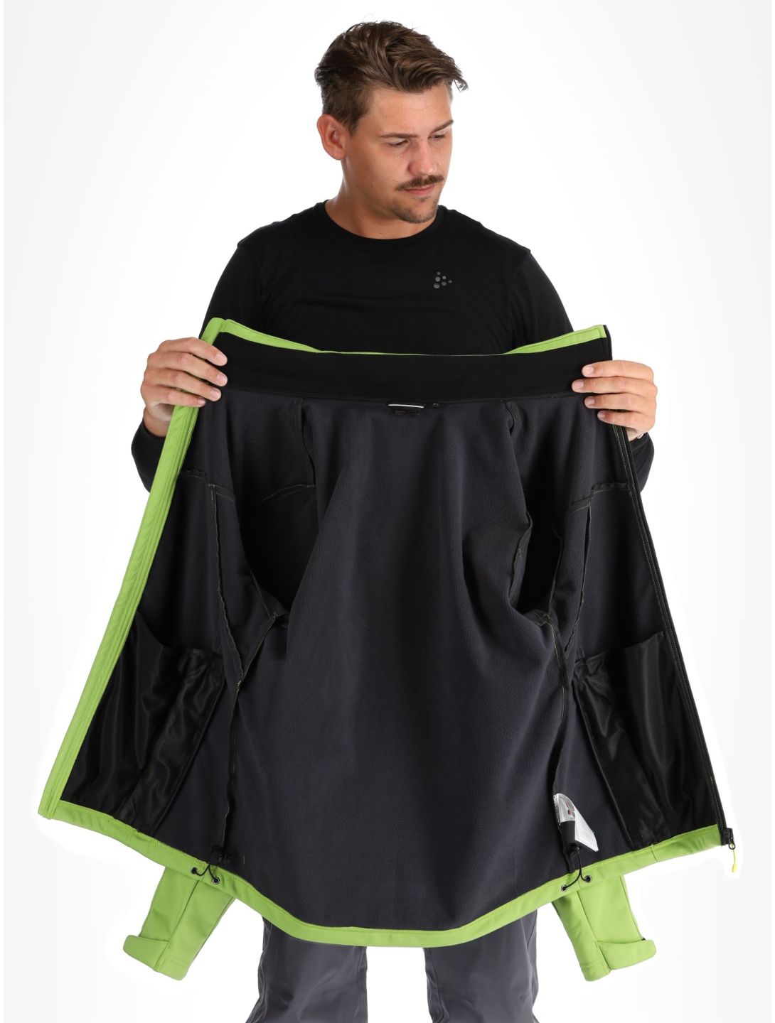 Icepeak, Biggs veste de ski softshell hommes Asparagus vert 