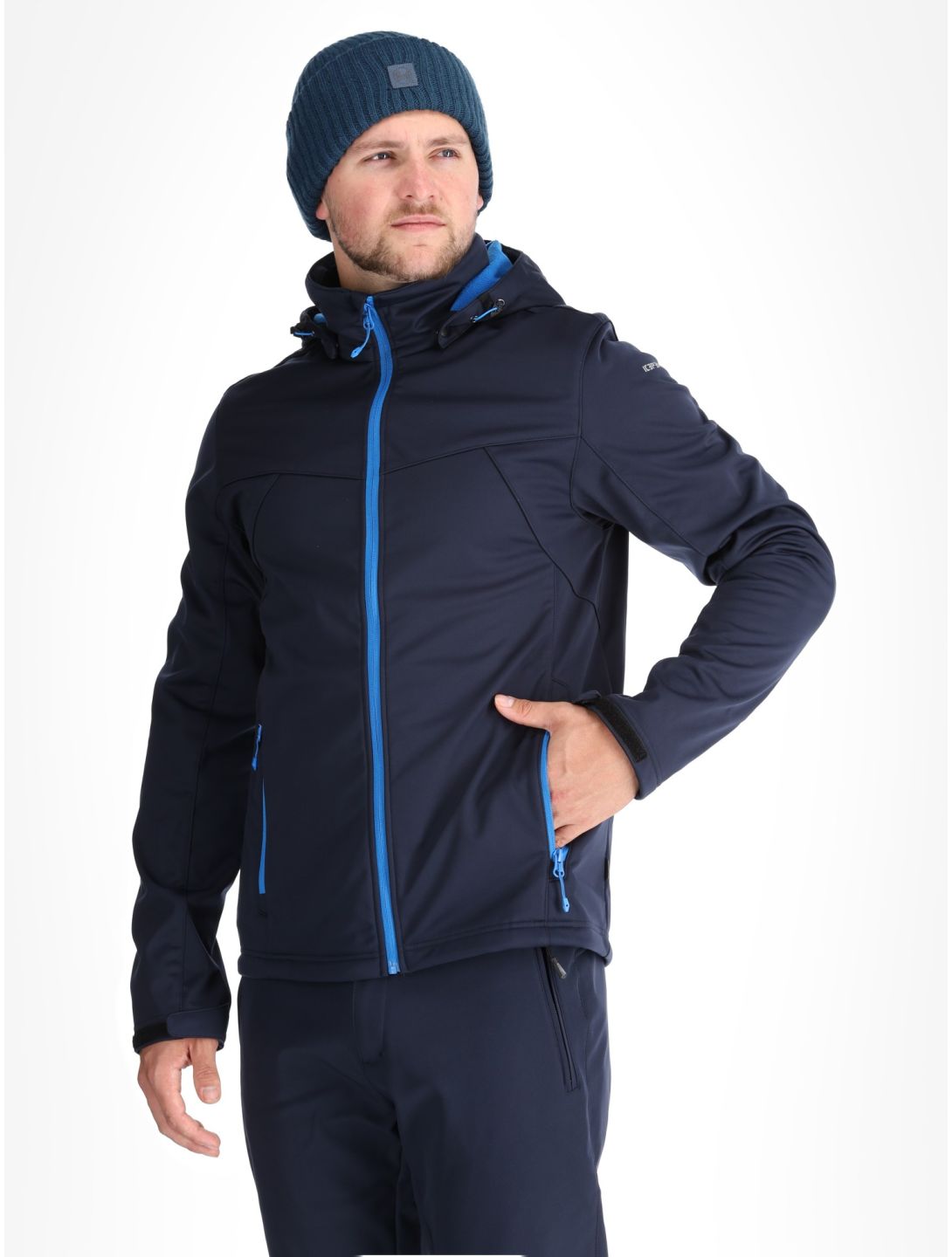 Icepeak, Biggs veste de ski softshell hommes Blauw bleu 