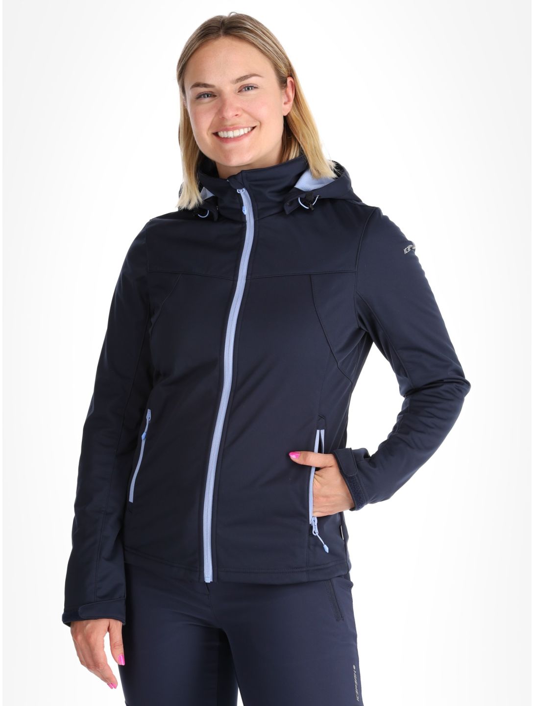 Icepeak, Boise veste de ski softshell femmes Blue bleu 