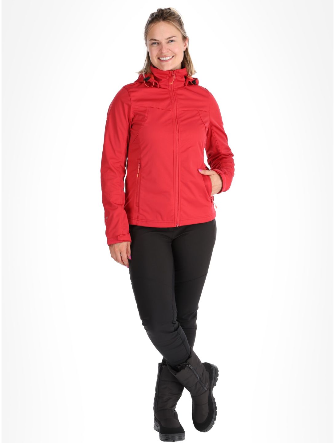 Icepeak, Boise veste de ski softshell femmes Cranberry rouge 