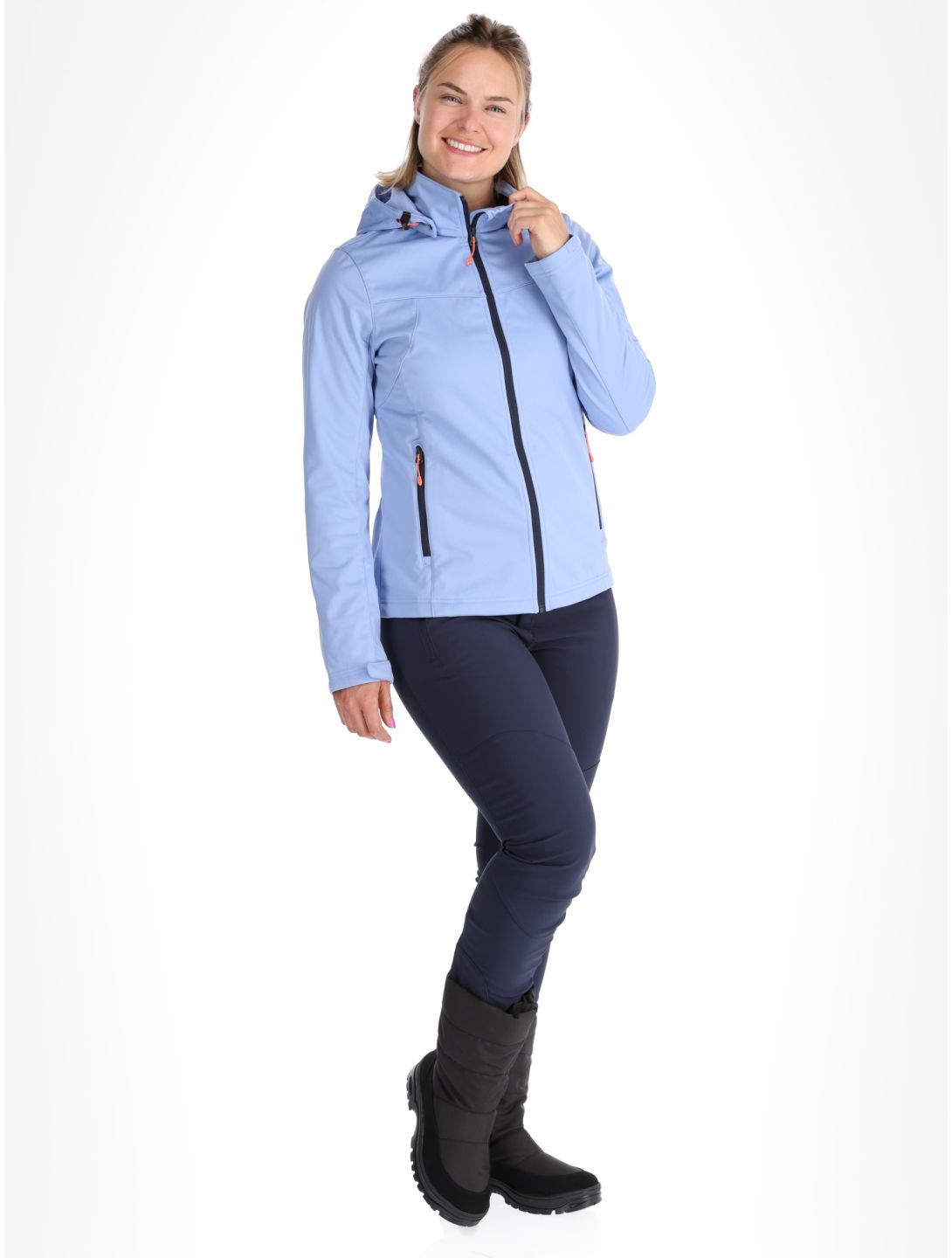 Icepeak, Boise veste de ski softshell femmes Light Blue bleu 