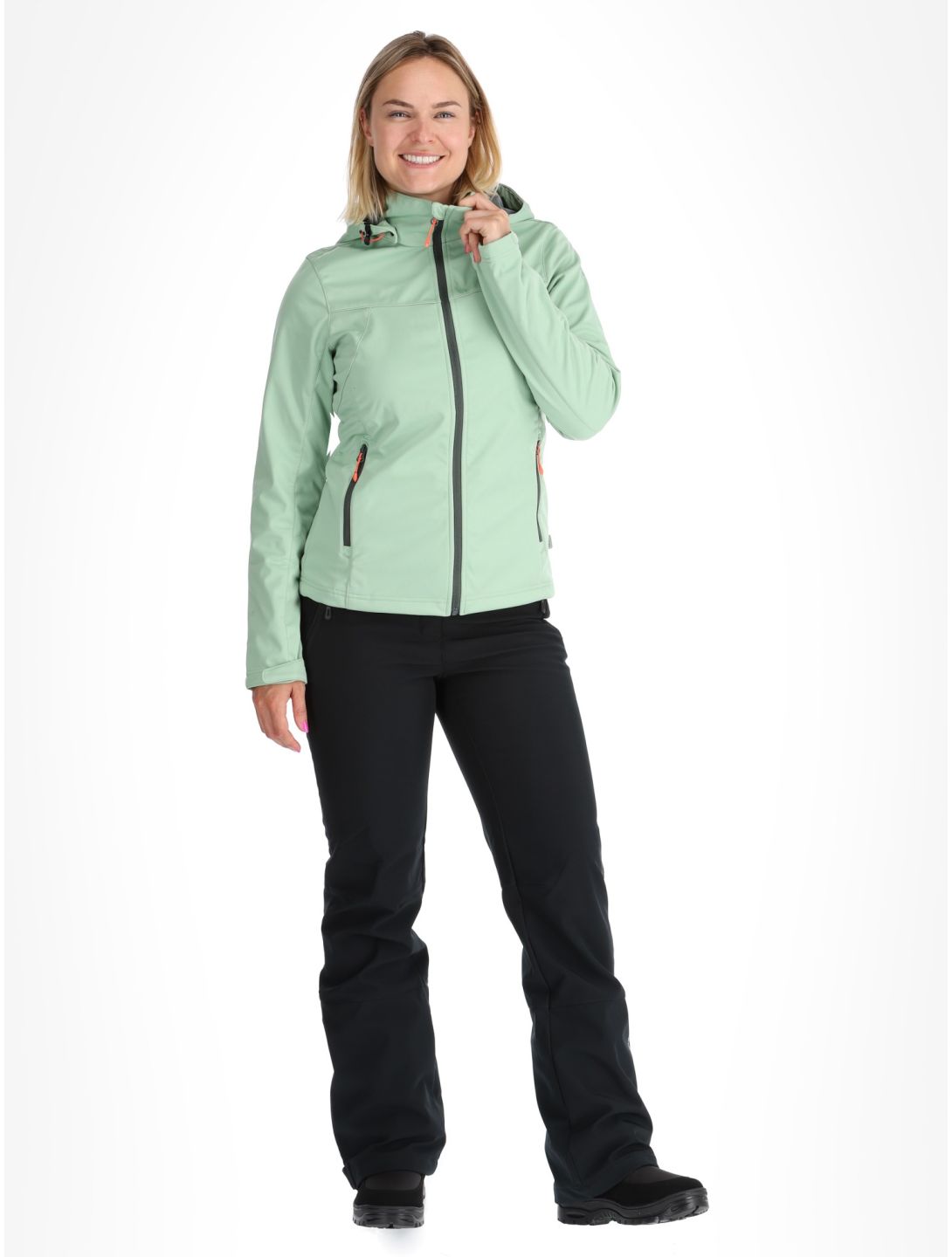 Icepeak, Boise veste de ski softshell femmes Light Green vert 