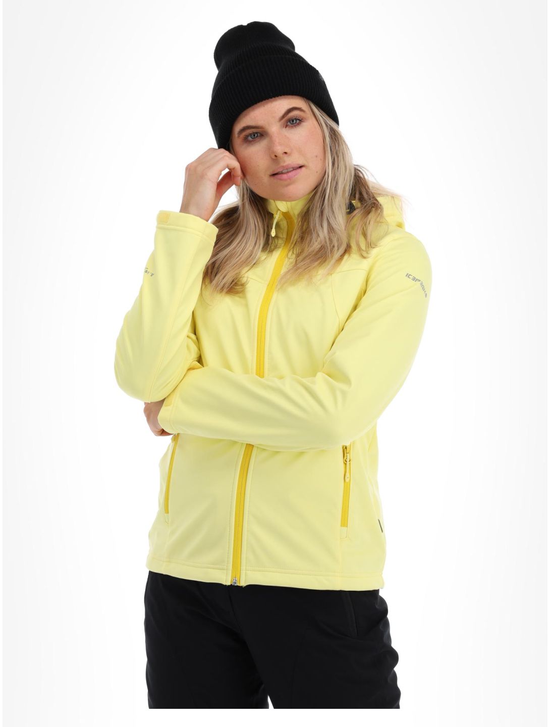 Icepeak, Boise veste de ski softshell femmes pastel jaune 