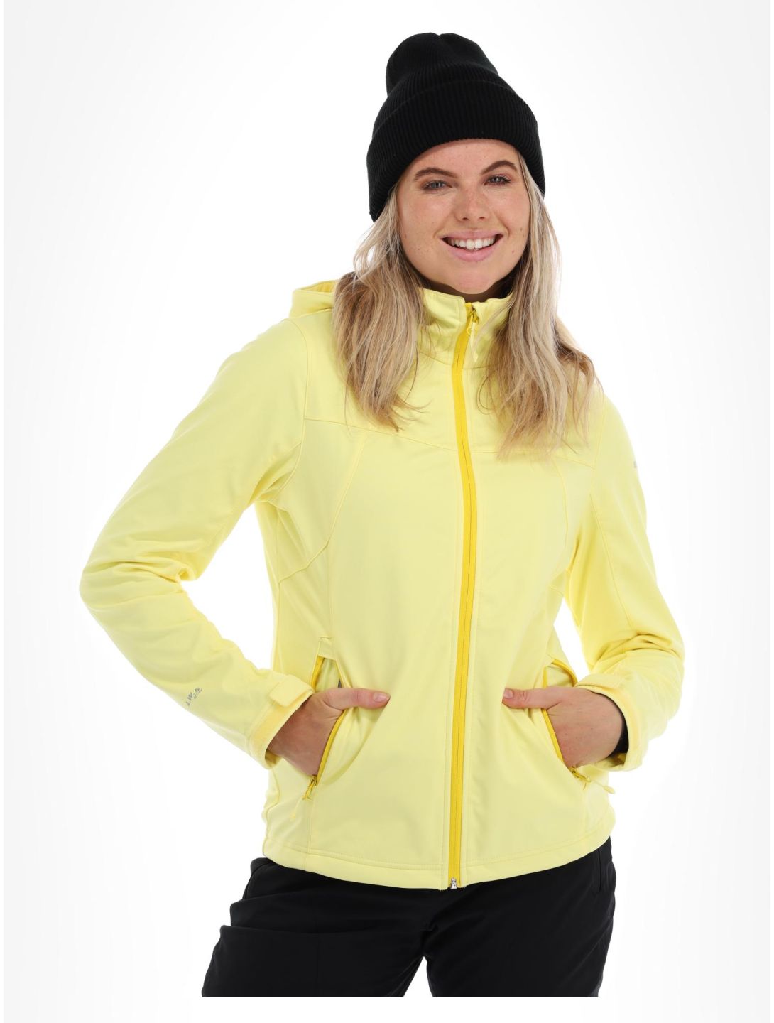 Icepeak, Boise veste de ski softshell femmes pastel jaune 