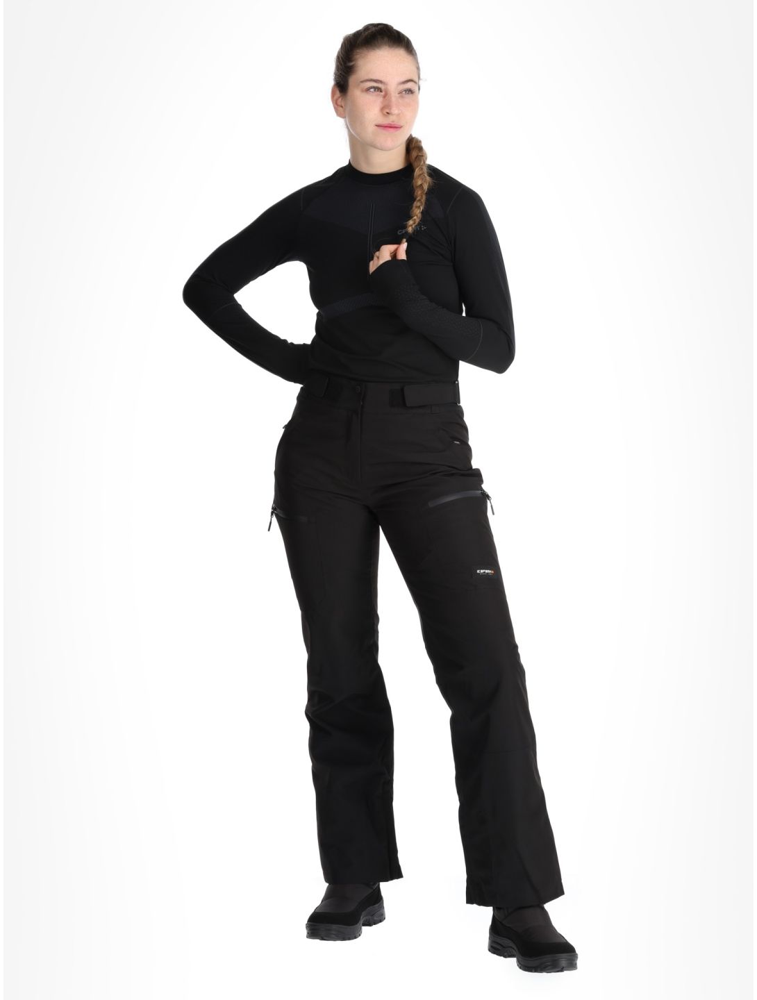 Icepeak, Calau pantalon de ski à coque dure femmes Black noir 