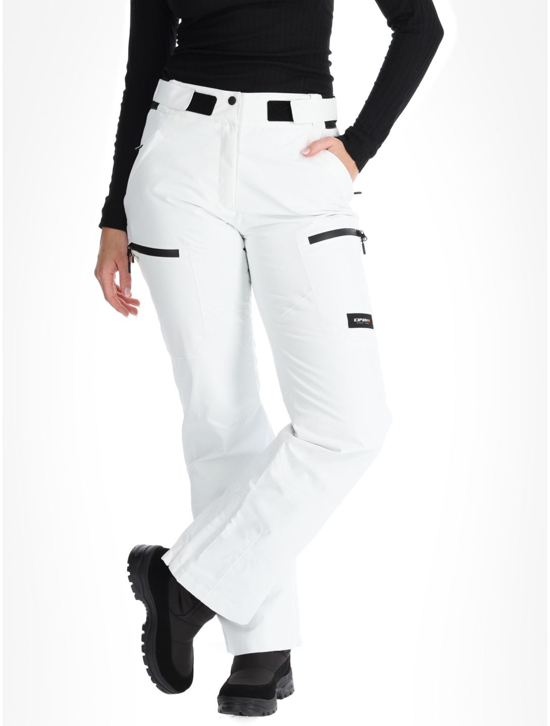 Icepeak, Calau pantalon de ski à coque dure femmes Natural White blanc 