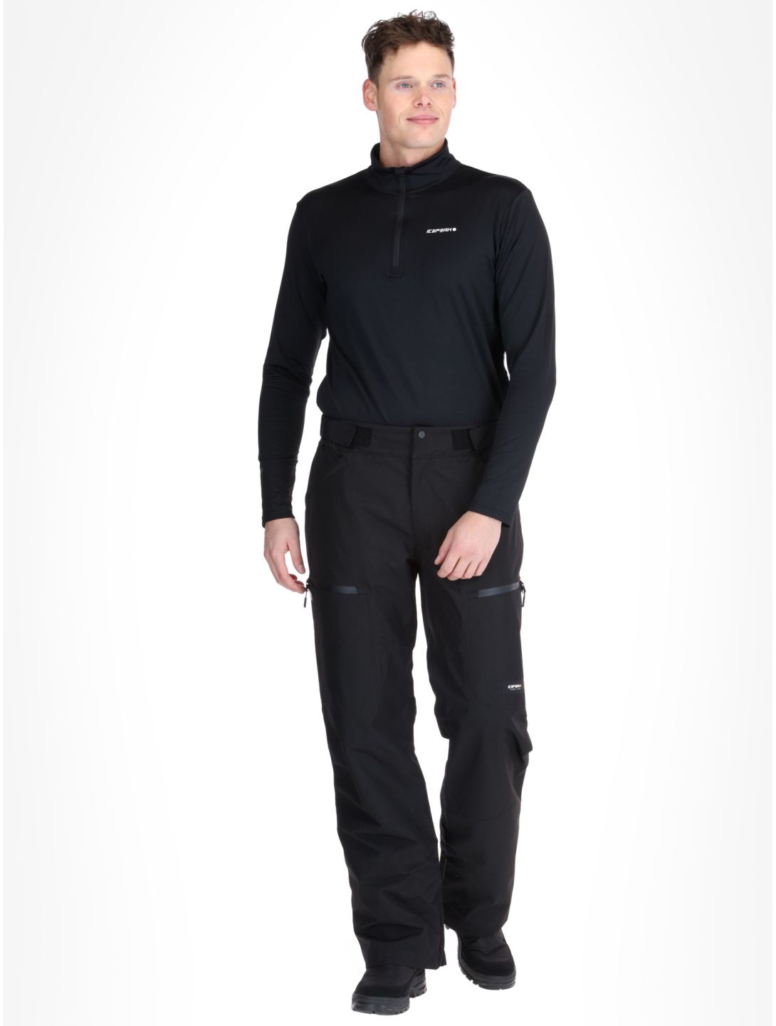 Icepeak, Caspian pantalon de ski à coque dure hommes Black noir 