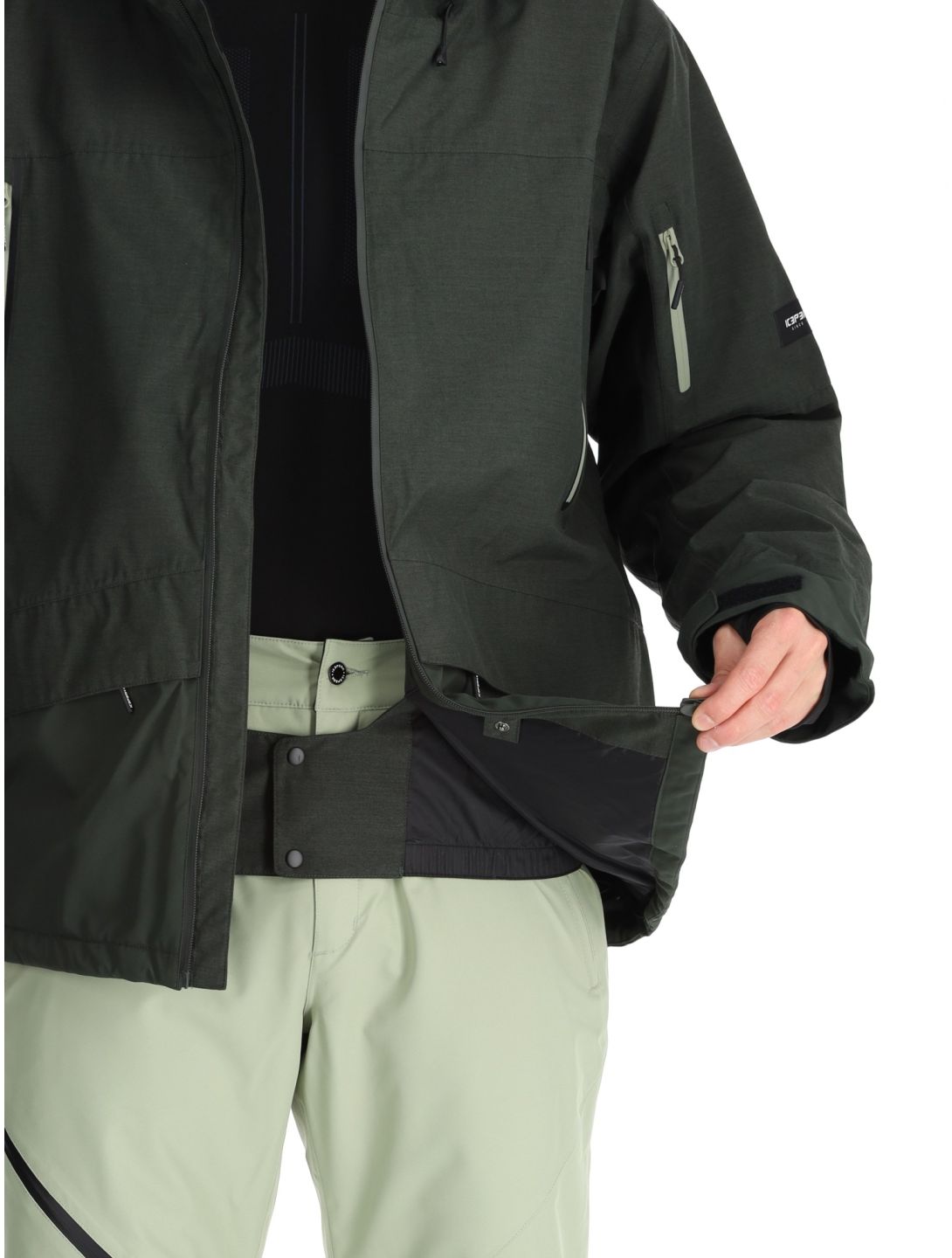 Icepeak, Castres veste de ski hommes Dark Olive vert 