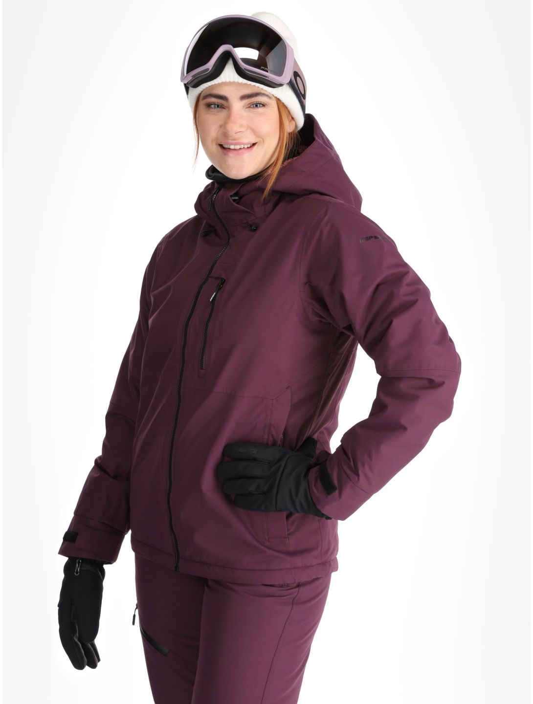 Icepeak, Cathay veste de ski femmes Plum violet 