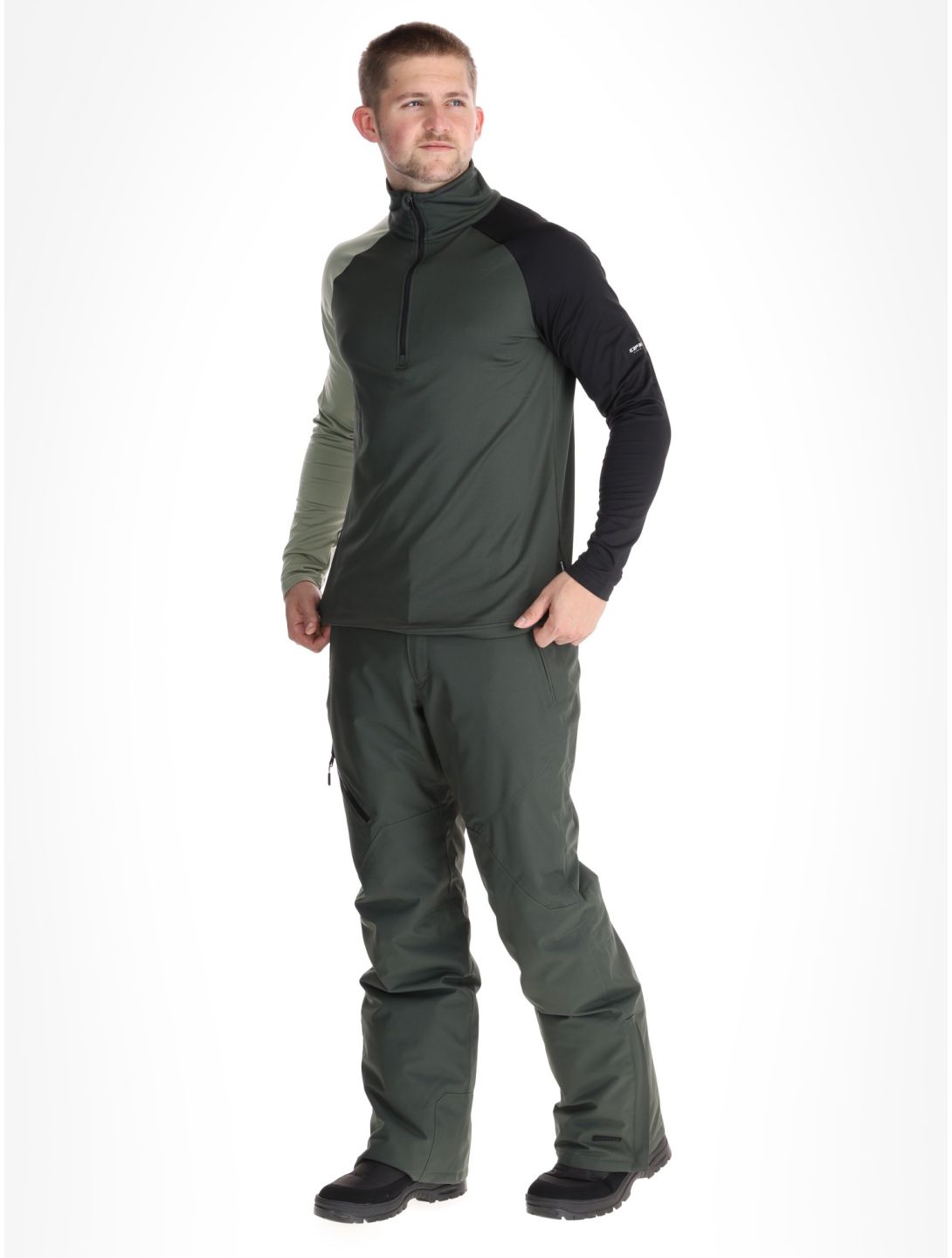 Icepeak, Clayton pull de ski hommes Dark Olive vert 