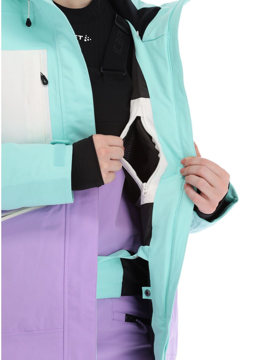 Icepeak, Curran veste de ski femmes Light Green vert, violet 