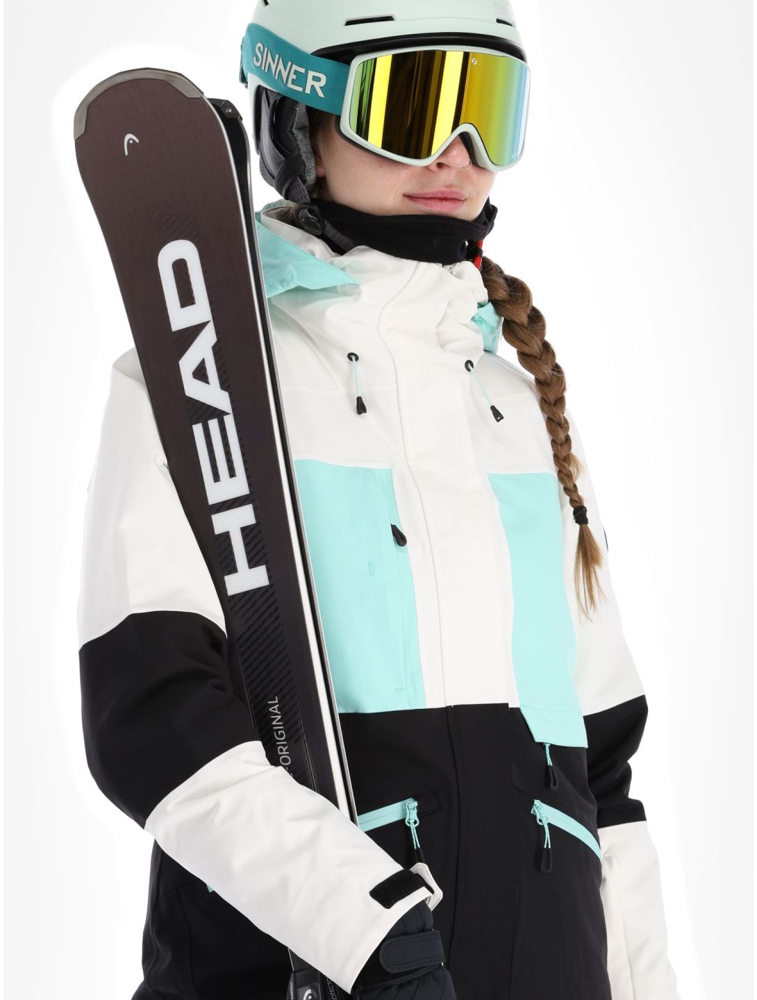 Icepeak, Curran veste de ski femmes Powder blanc, noir 