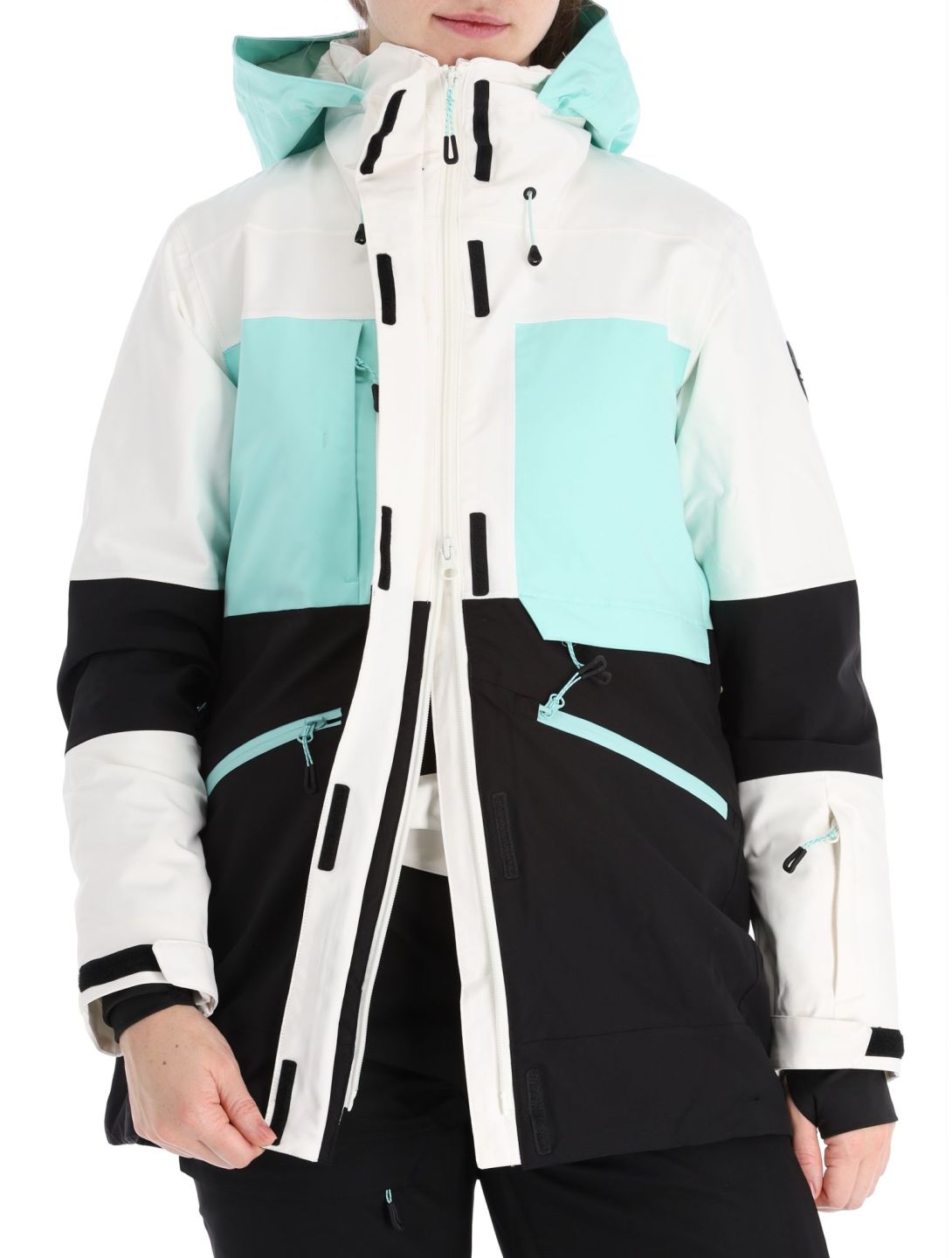 Icepeak, Curran veste de ski femmes Powder blanc, noir 