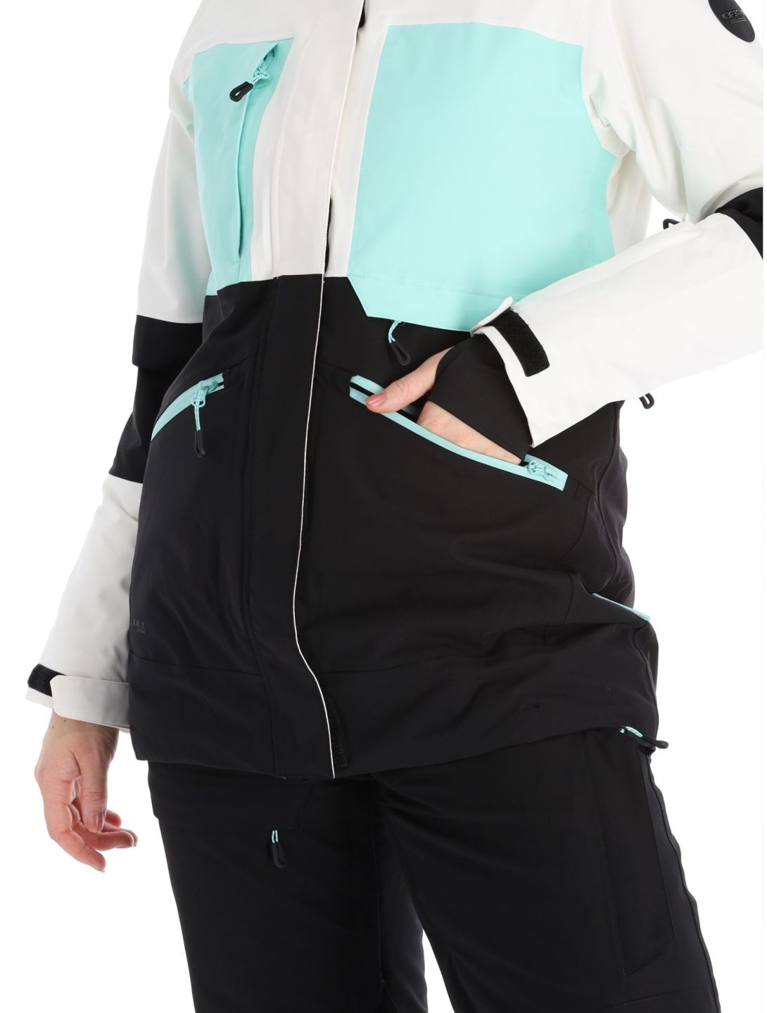 Icepeak, Curran veste de ski femmes Powder blanc, noir 