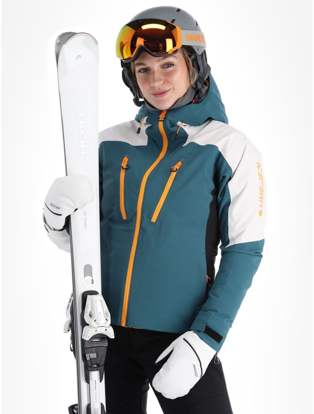 Icepeak, Deblois veste de ski à coque dure femmes Emerald blanc, vert 