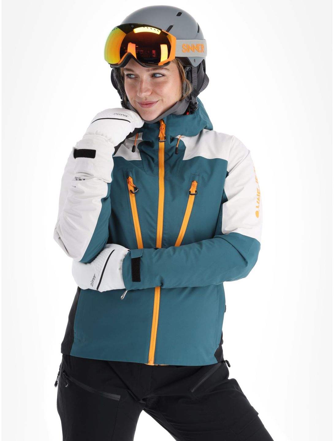 Icepeak, Deblois veste de ski à coque dure femmes Emerald blanc, vert 