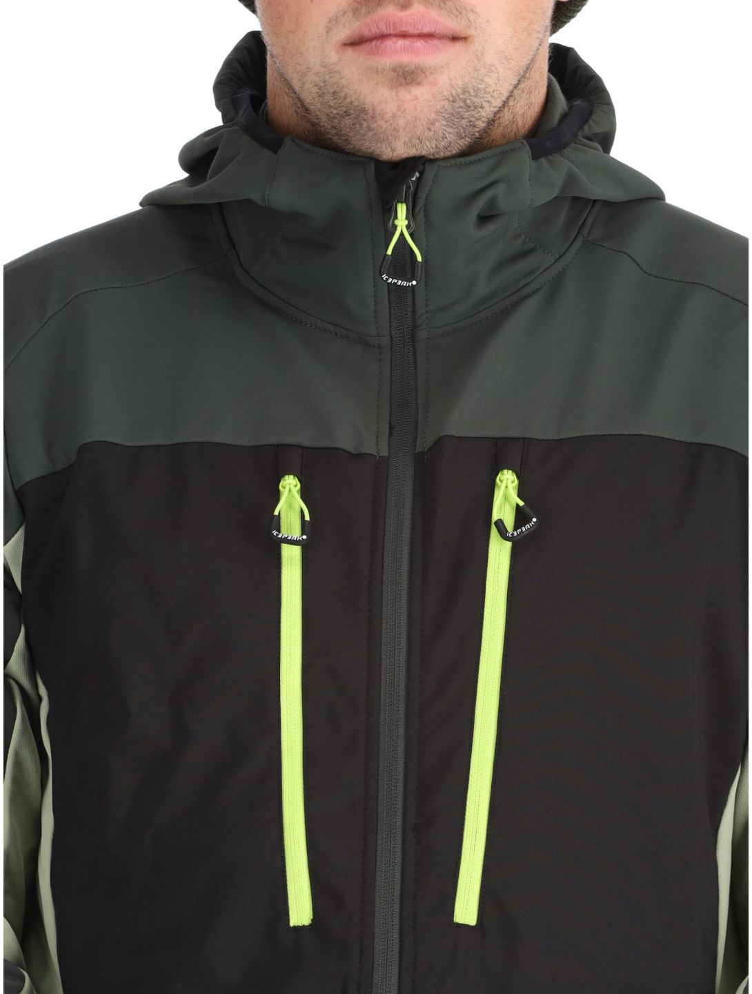 Icepeak, Durham veste de ski softshell hommes Asparagus vert 