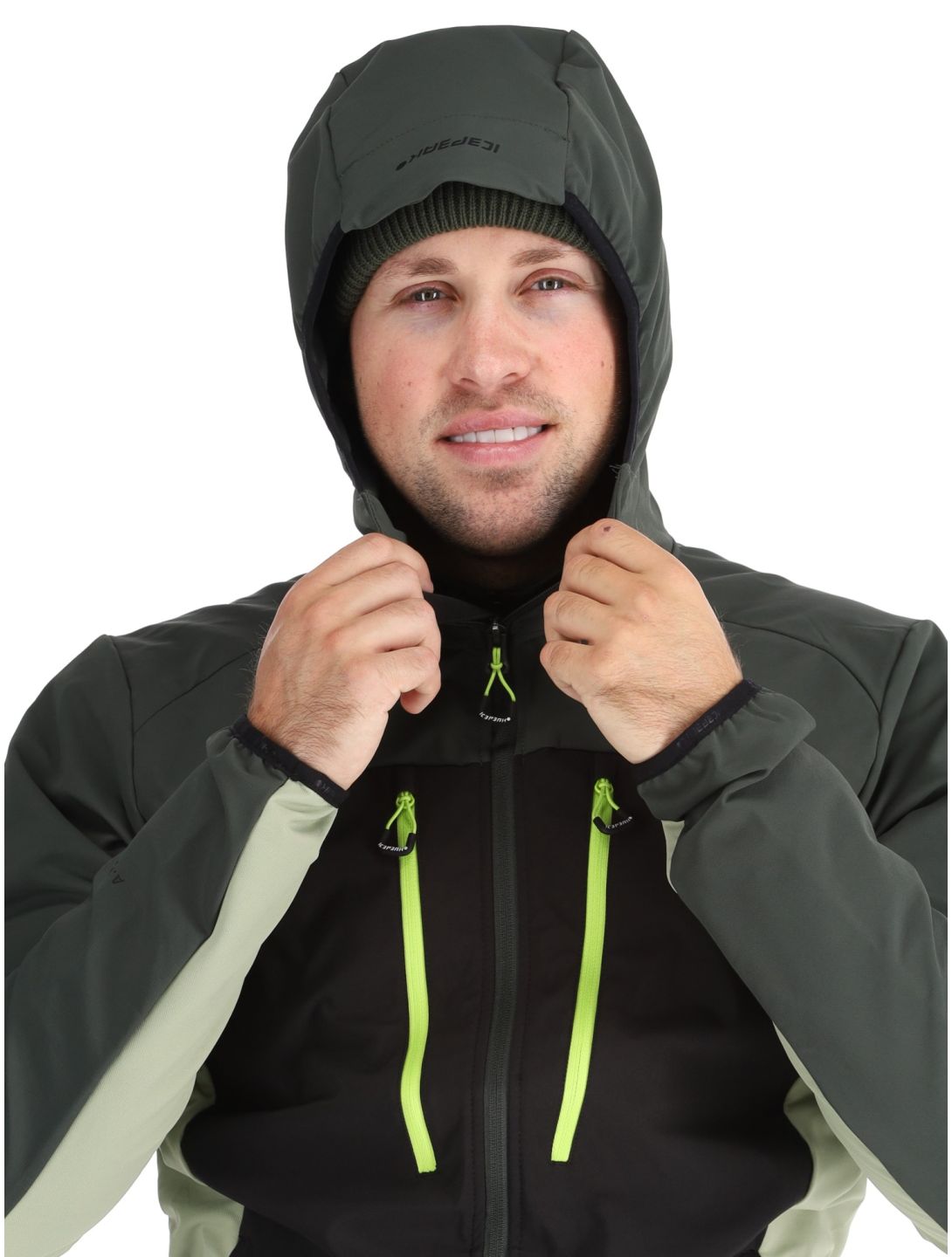 Icepeak, Durham veste de ski softshell hommes Asparagus vert 