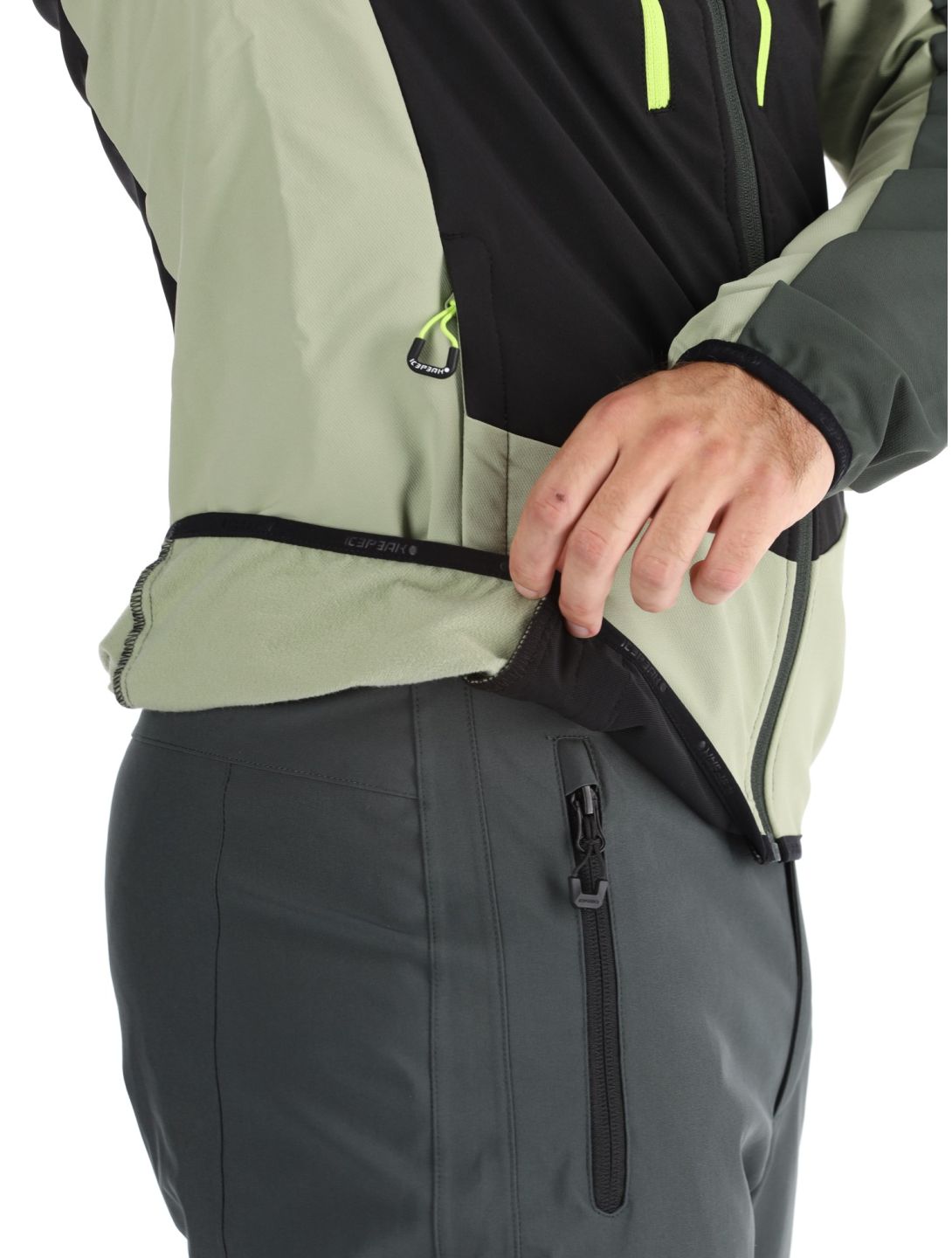 Icepeak, Durham veste de ski softshell hommes Asparagus vert 