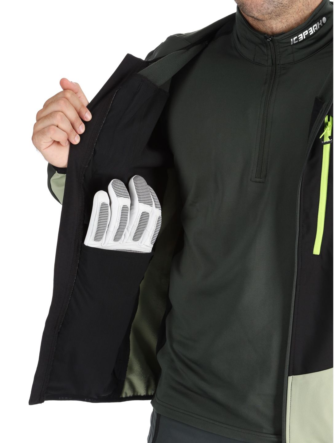 Icepeak, Durham veste de ski softshell hommes Asparagus vert 