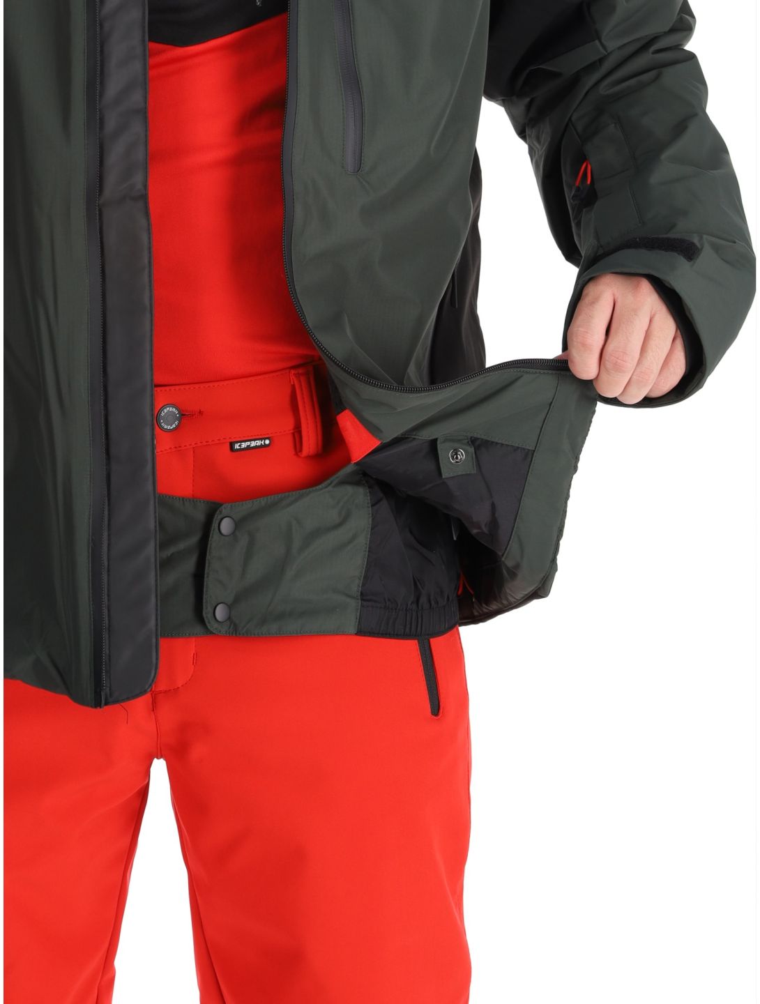 Icepeak, Easton veste de ski hommes Dark Olive vert 