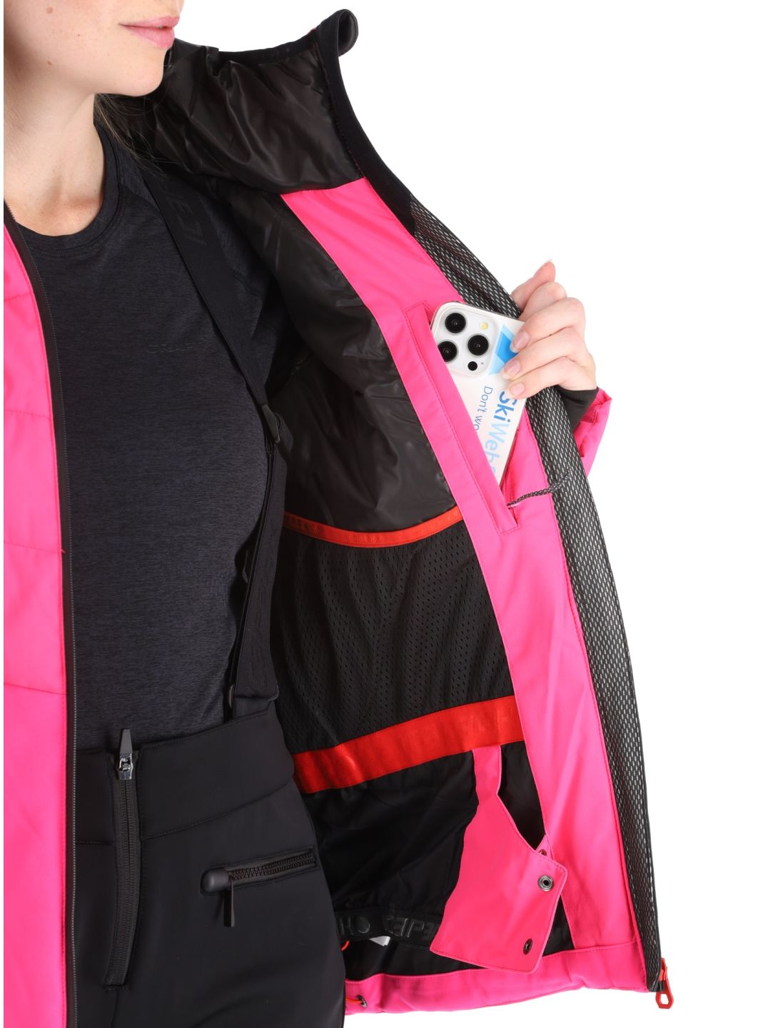 Icepeak, Electra veste de ski femmes Raspberry rouge 