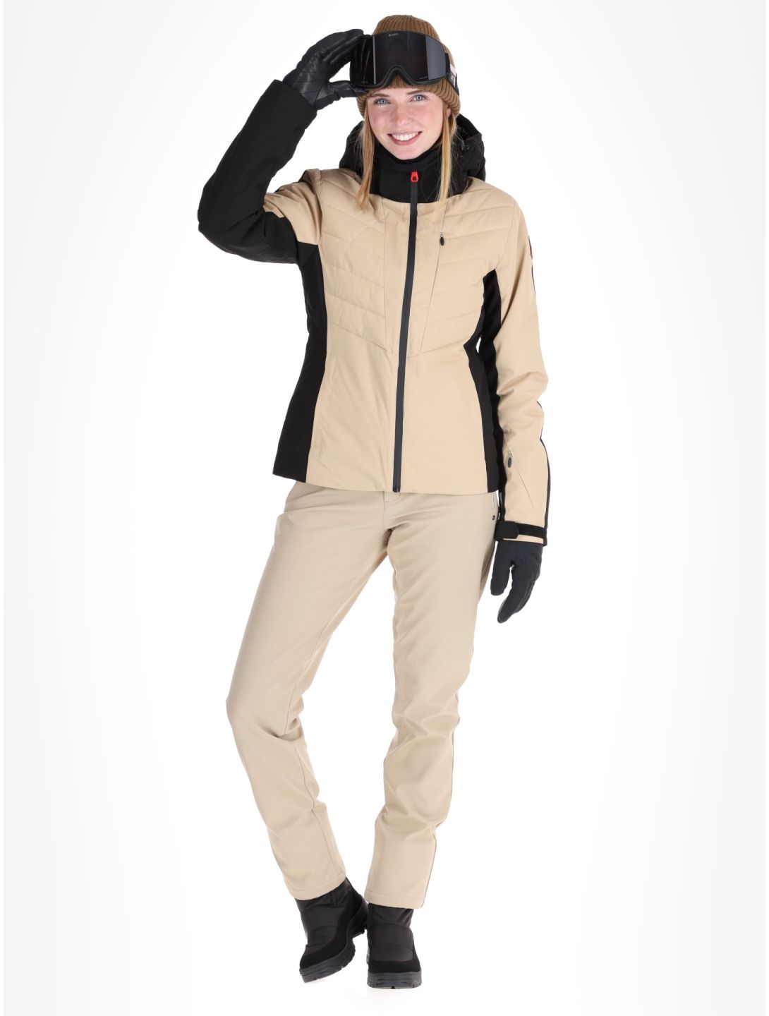 Icepeak, Eleele veste de ski femmes Beige beige 