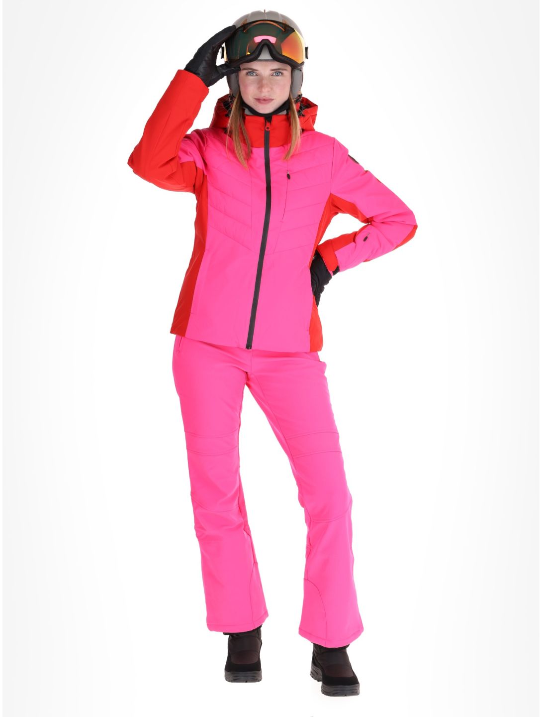 Icepeak, Eleele veste de ski femmes Raspberry rouge 