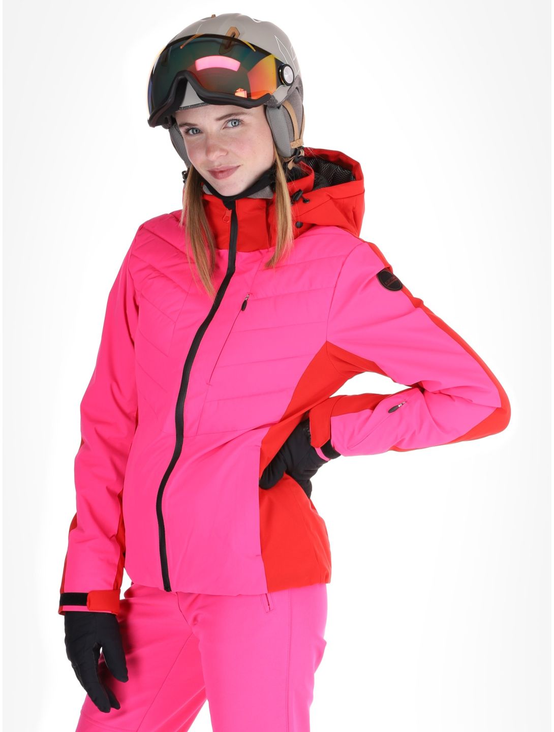 Icepeak, Eleele veste de ski femmes Raspberry rouge 