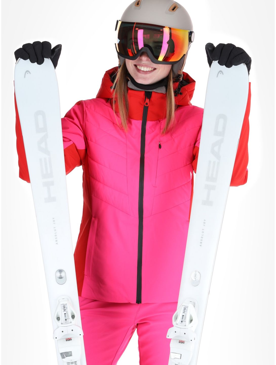 Icepeak, Eleele veste de ski femmes Raspberry rouge 