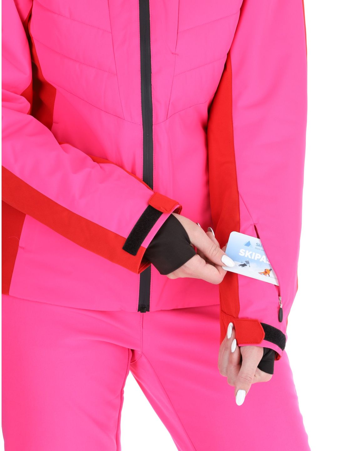 Icepeak, Eleele veste de ski femmes Raspberry rouge 