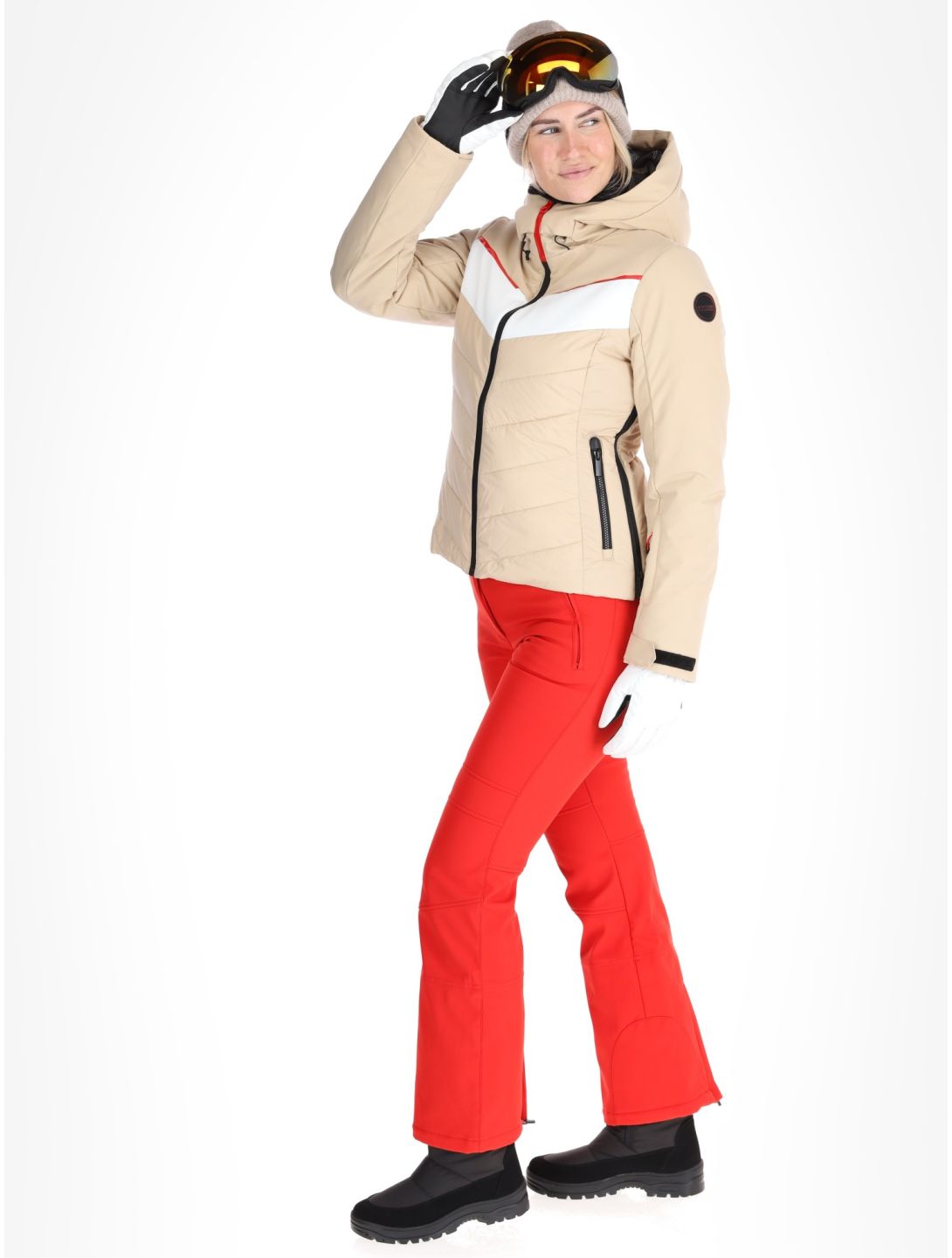 Icepeak, Elsah veste de ski femmes Beige beige 