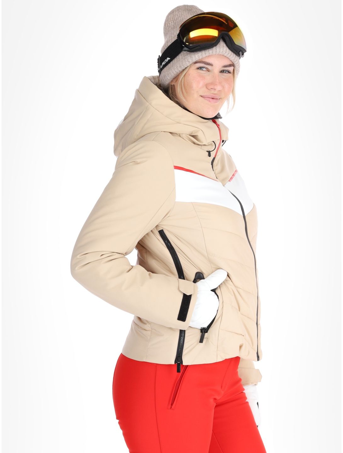 Icepeak, Elsah veste de ski femmes Beige beige 