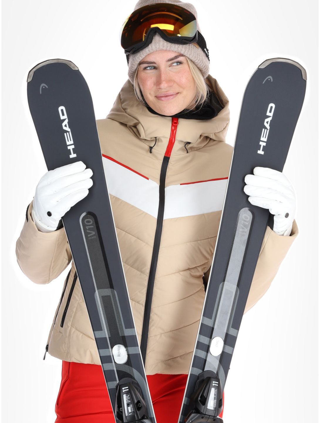 Icepeak, Elsah veste de ski femmes Beige beige 