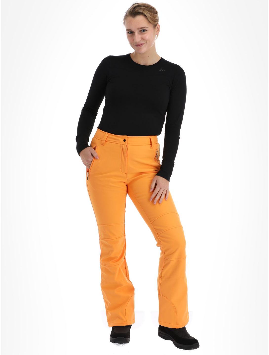 Icepeak, Entiat pantalon de ski en softshell femmes Abricot orange 