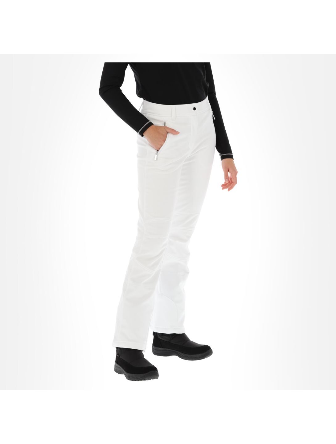 Icepeak, Entiat pantalon de ski en softshell slim fit femmes optical blanc 