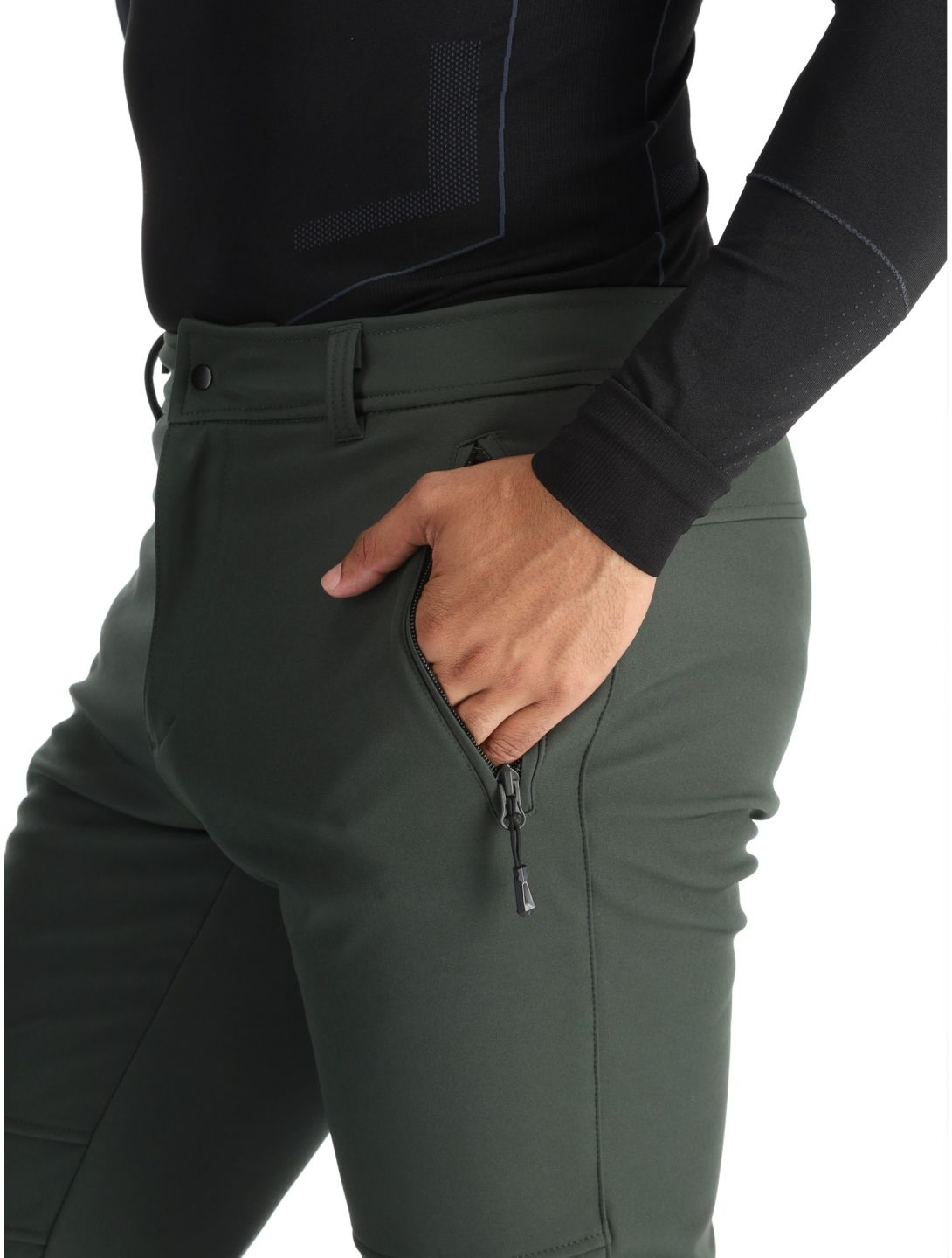 Icepeak, Erding pantalon de ski en softshell hommes Dark Olive vert 