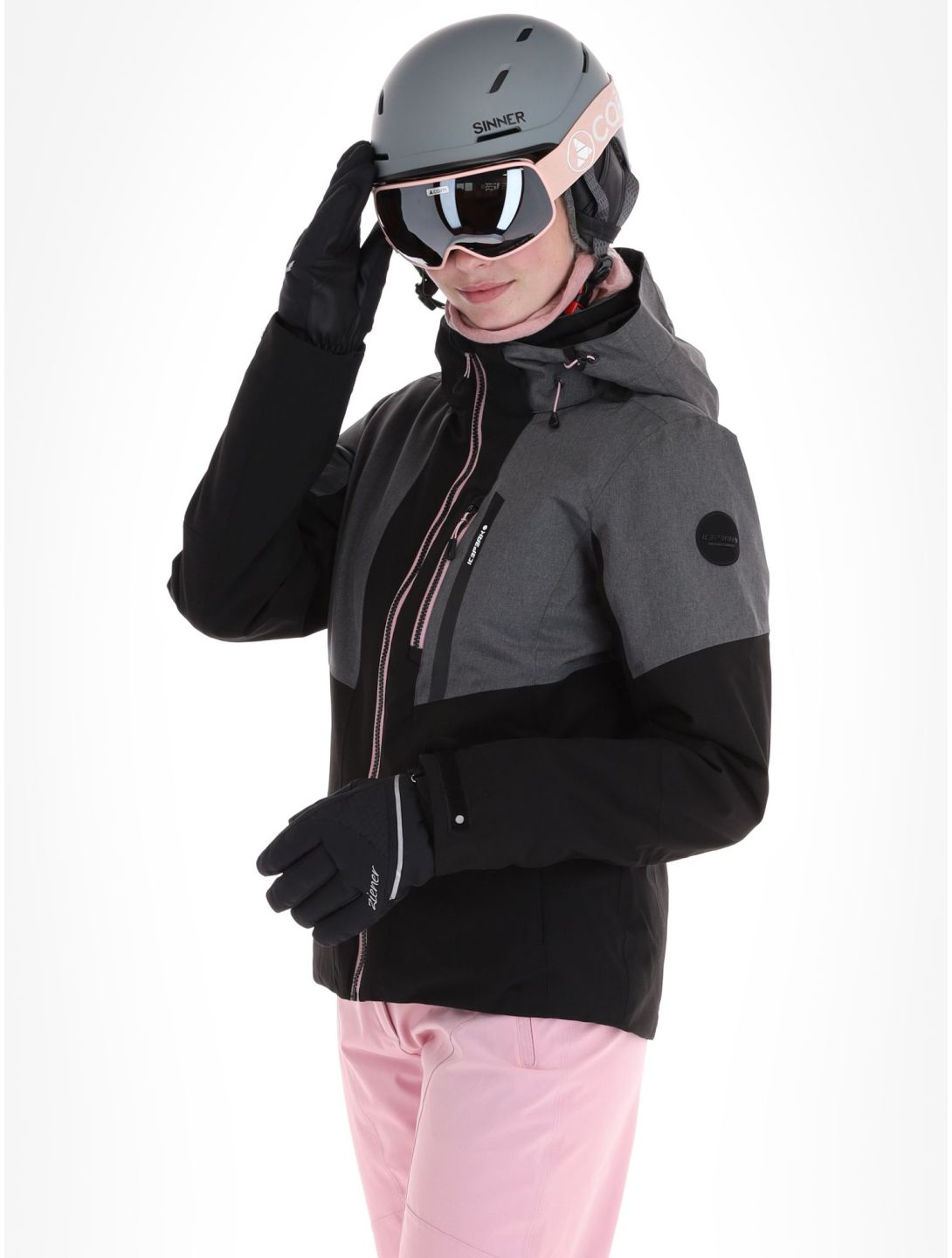 Icepeak, Faenza veste de ski femmes Black gris, noir 