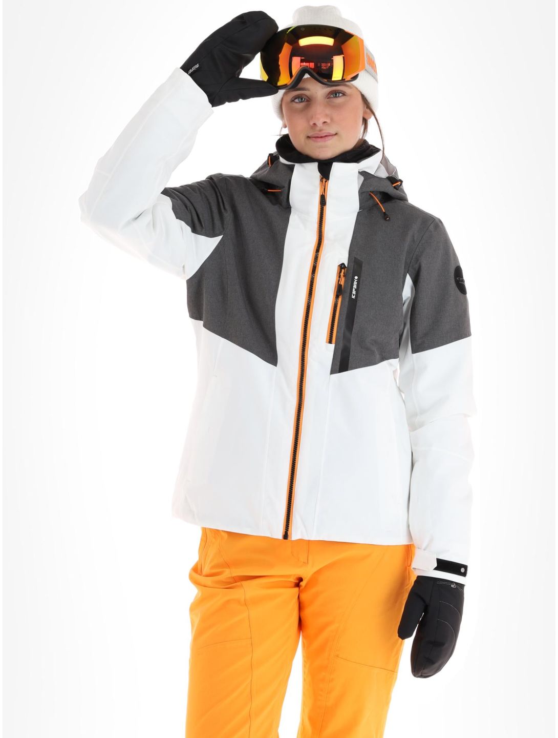 Icepeak, Faenza veste de ski femmes Optic White blanc, gris 